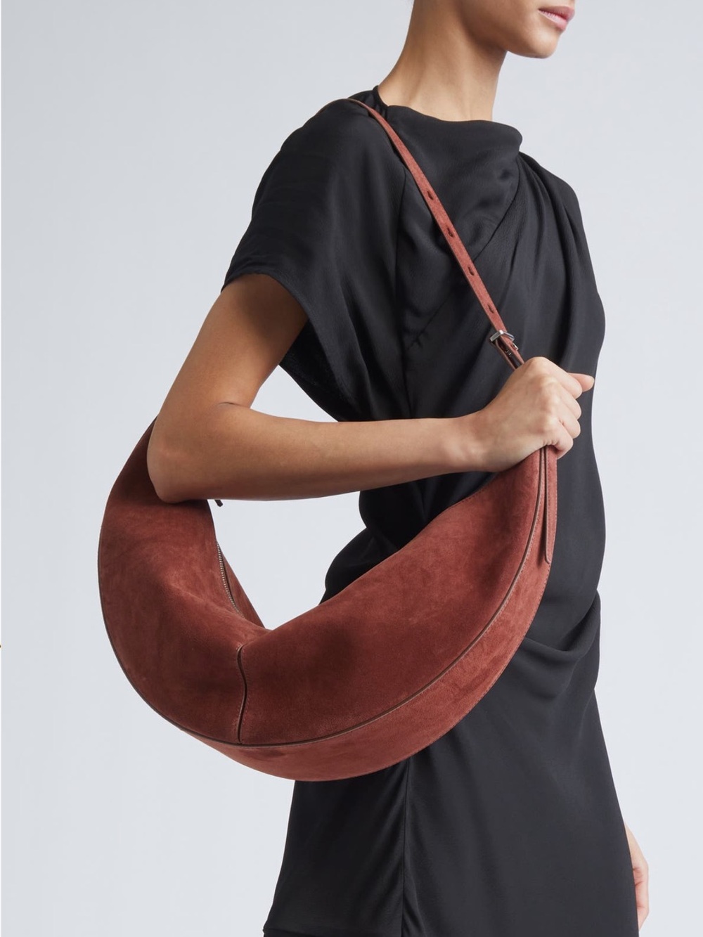 Proenza Schouler Slide Suede Hobo Shoulder Bag Rust NWT